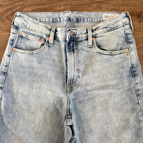 GAP High Rise Stride Cuffed Wide-Leg Jeans - 32 Regular - Picture 5 of 14